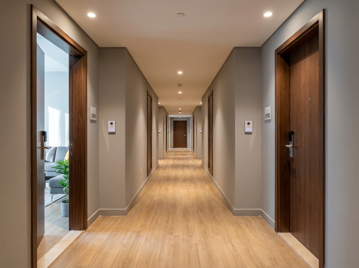 Premium architectural interior detail with integrated control panel